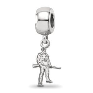 Sterling Silver West Virginia University Small Dangle Bead Charm
